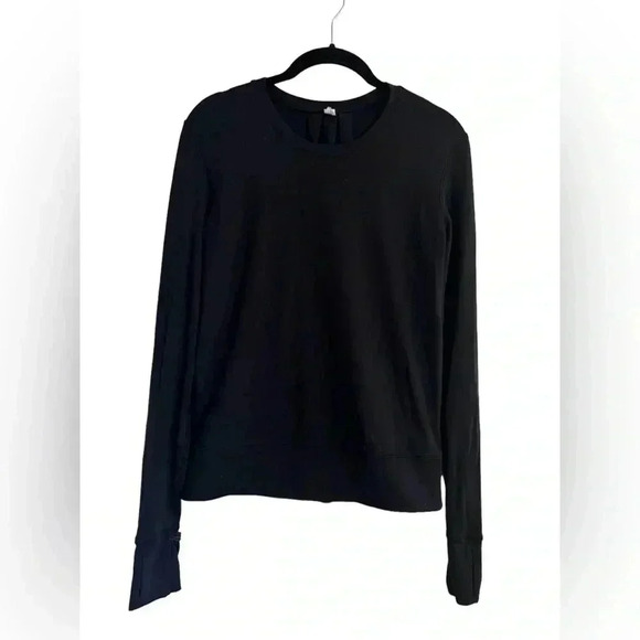 Lululemon Rush Hour Black Long Sleeve Thumb Hole Top Run Zip Pocket Size 2 - Picture 12 of 13